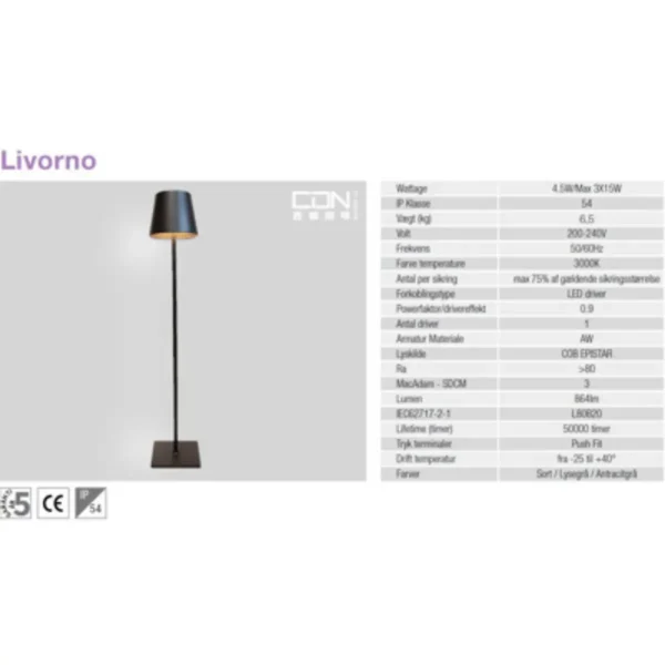 outdoor patio lights datasheet