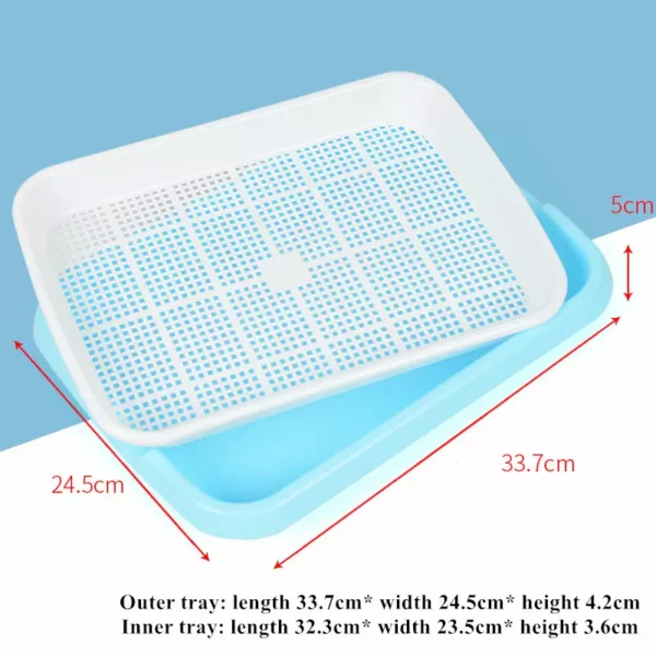 blue microgreen tray