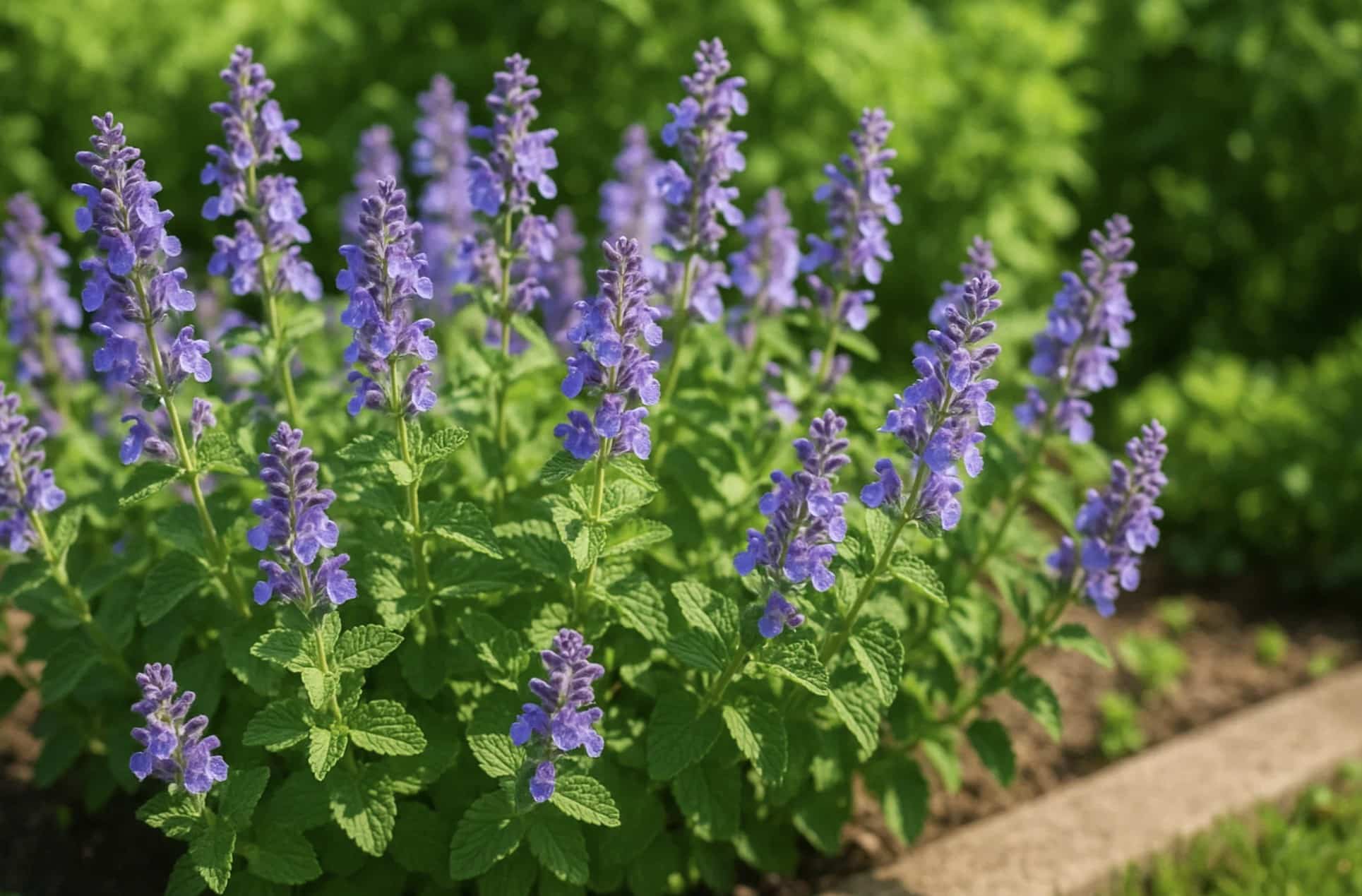 Kattmynta & kattmynta - Tips för egen odling i trädgården 2 Nepeta faassenii lavendel kattmynta med lila blommor i rabatter