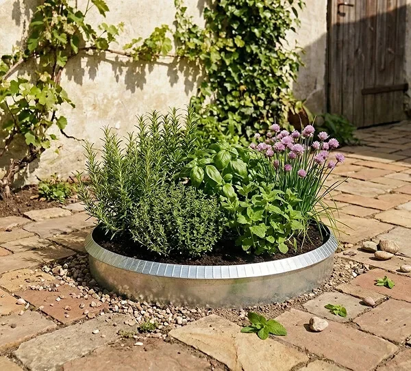 Lær mer om Growth Technology 29 Rundt opphøyet bed i galvanisert stål, høyde 26 cm (med skruekant)