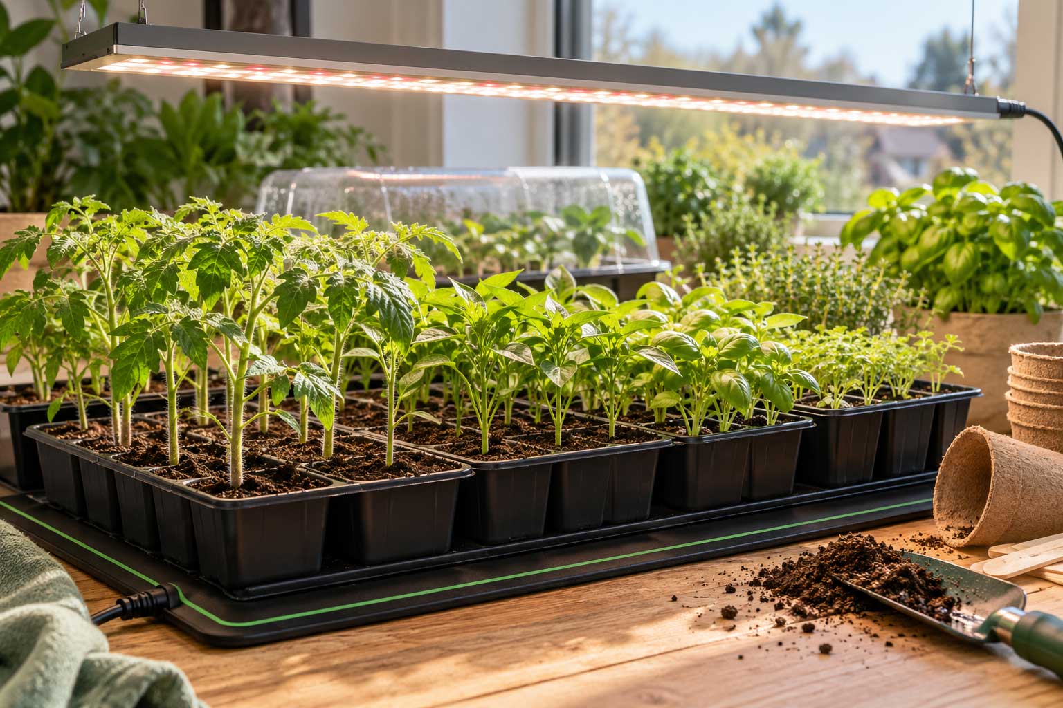 Plantelys 35 Forspiring af planter under vækstlys